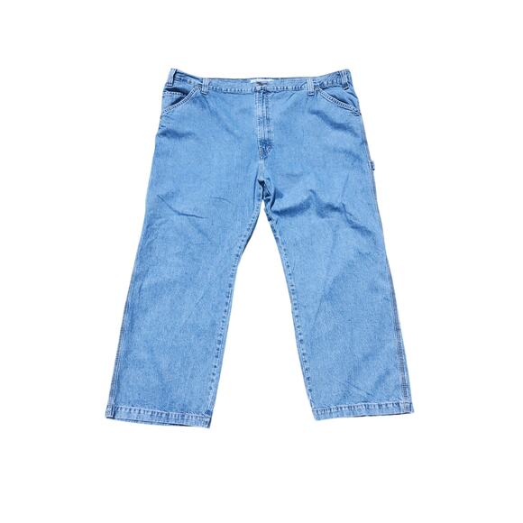 2 Levi Strauss Signature Carpenter Jeans Blue Denim Mens Size 50 Workwear - Picture 2 of 14